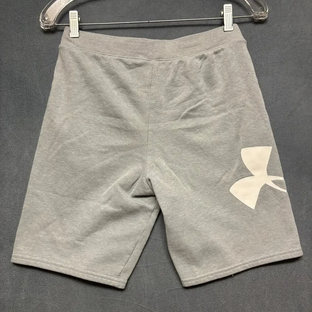 Under Armour Sweat Shorts Kids Large Label Youth Performance Pockets Stretchy